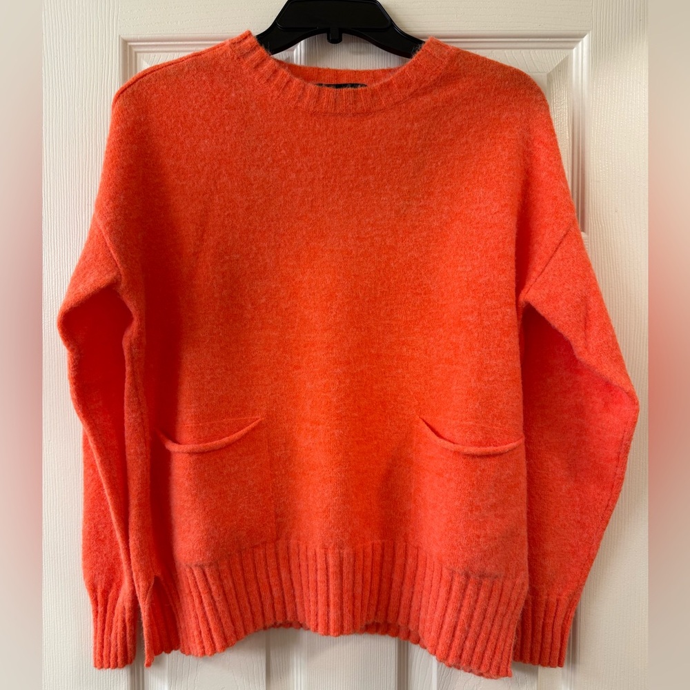 Renuar Vibrant Orange Crew Neck Sweater